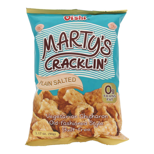 Oishi Marty's Plain Salted Cracklin' Vegetarian Chicharon 90g