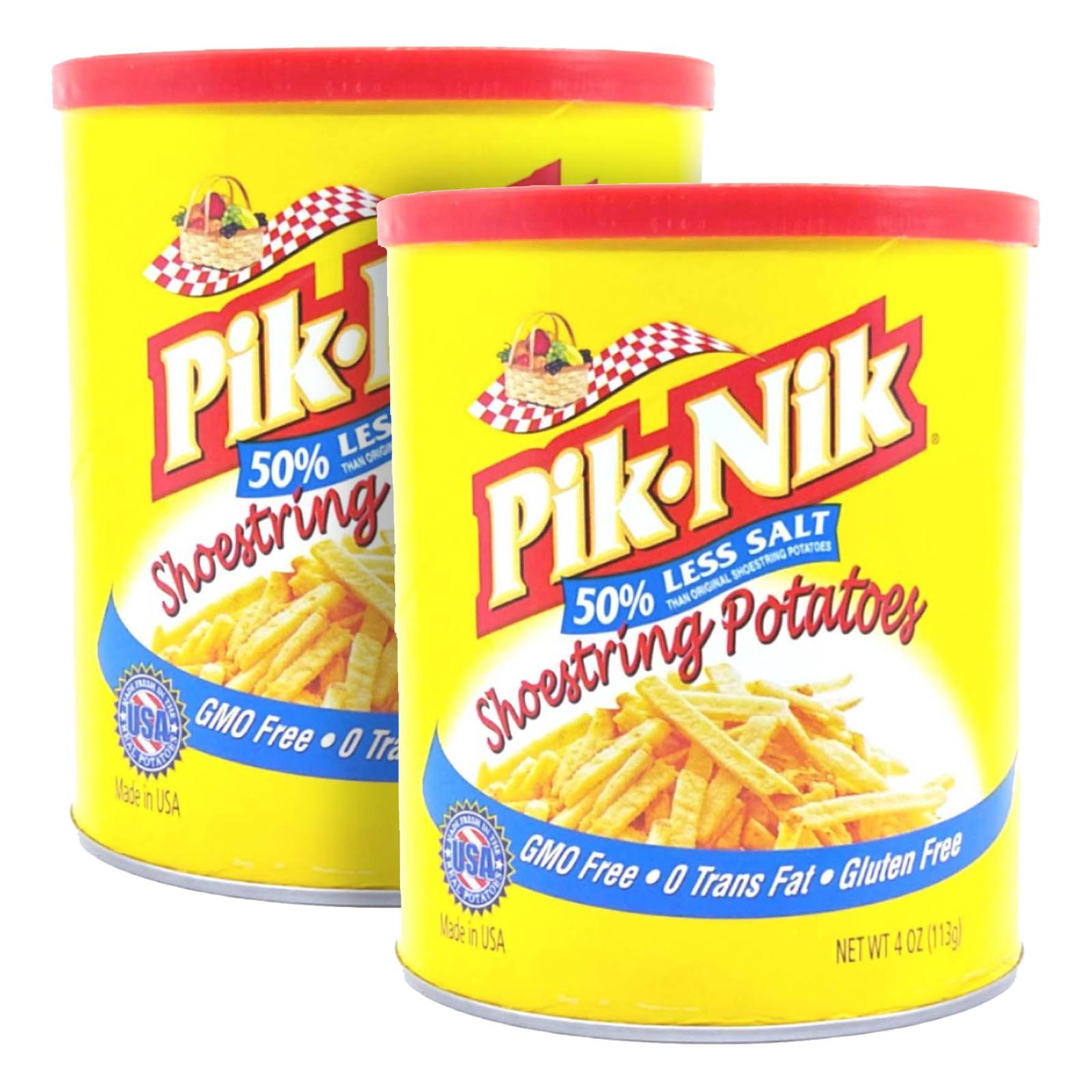 Pik-Nik 50% Less Salt Shoestring Potatoes 4oz