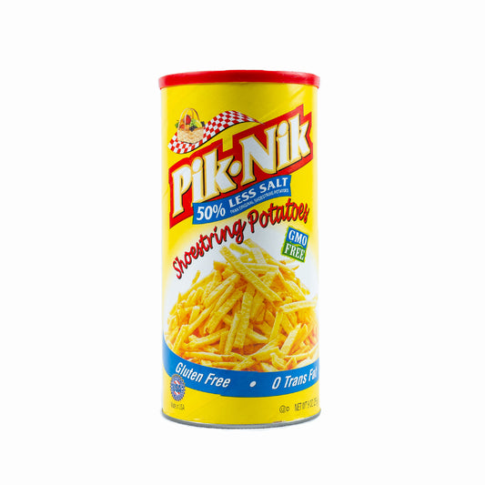 Pik-Nik 50% Less Salt Shoestring Potatoes 9oz